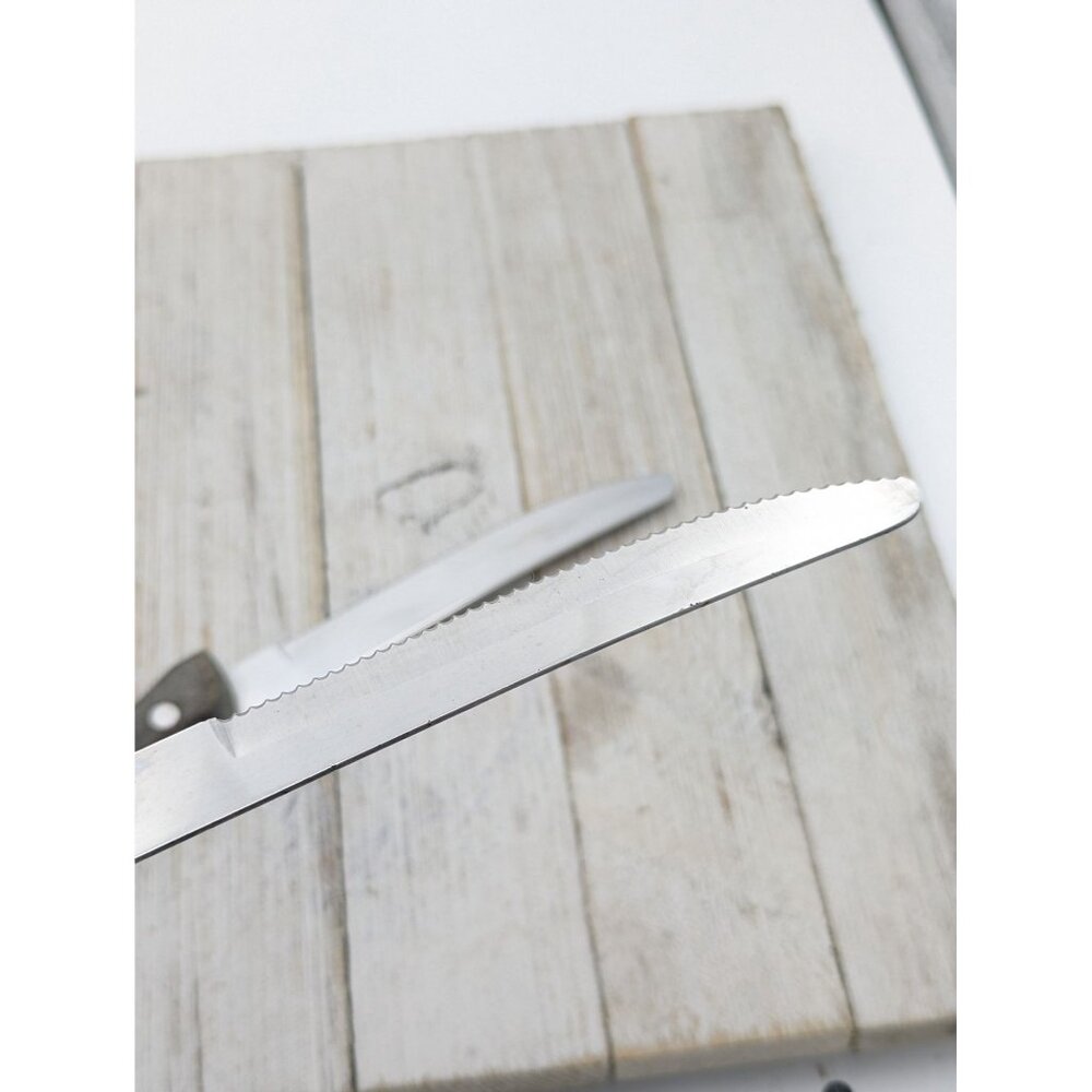 Vintage Set 2 Walco Steak Knives Stainless Steel 4-7/8" Blade 9-1/8 Length Serra - Picture 6 of 11